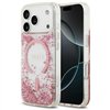 Guess Resin Bottom Glitter MagSafe case for iPhone 17 Pro pink