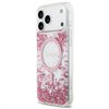 Guess Resin Bottom Glitter MagSafe case for iPhone 17 Pro Max pink