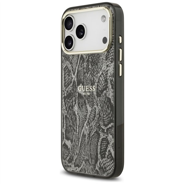 Guess Python Pattern MagSafe case for iPhone 17 Pro Max black
