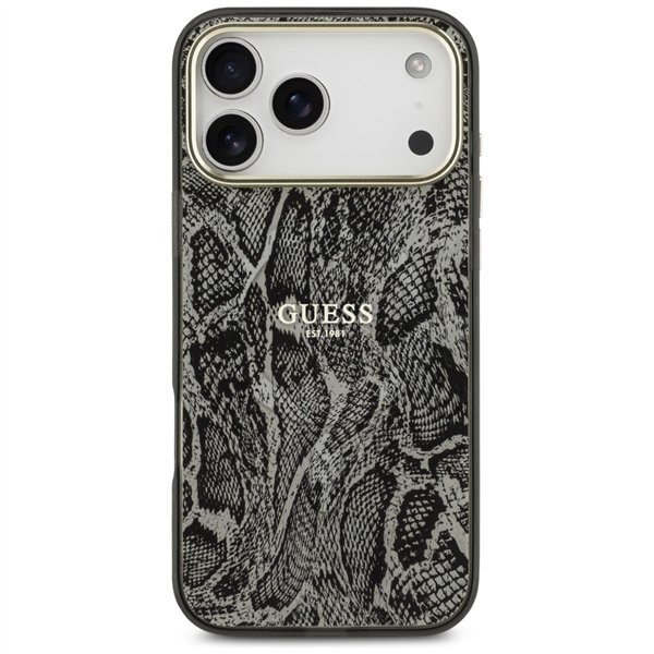 Guess Python Pattern MagSafe case for iPhone 17 Pro Max black