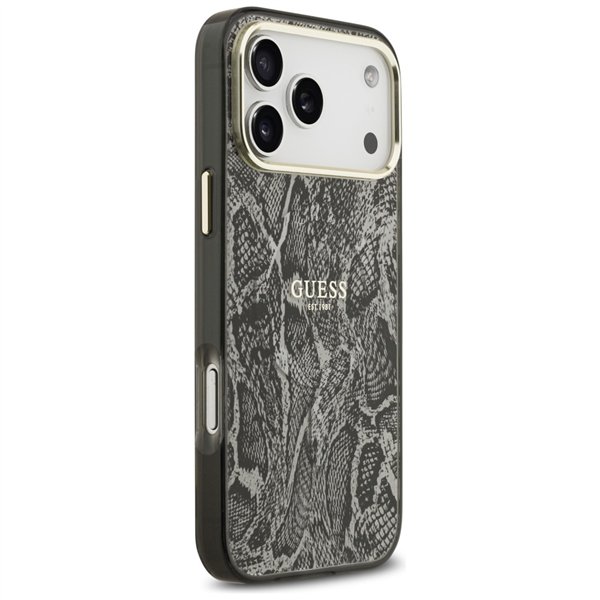 Guess Python Pattern MagSafe case for iPhone 17 Pro Max black