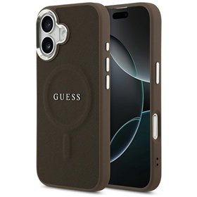 Guess Classic Logo MagSafe case for iPhone 17 brown