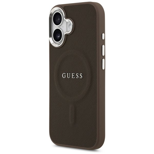 Guess Classic Logo MagSafe case for iPhone 17 brown
