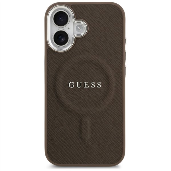 Guess Classic Logo MagSafe case for iPhone 17 brown