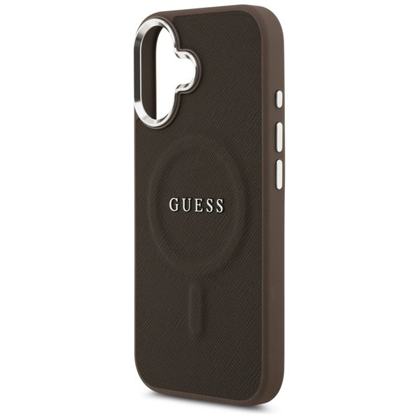 Guess Classic Logo MagSafe case for iPhone 17 brown