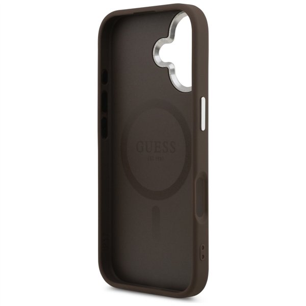Guess Classic Logo MagSafe case for iPhone 17 brown