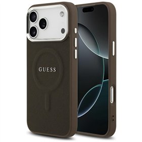 Guess Classic Logo MagSafe case for iPhone 17 Pro Max brown