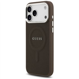 Guess Classic Logo MagSafe case for iPhone 17 Pro Max brown