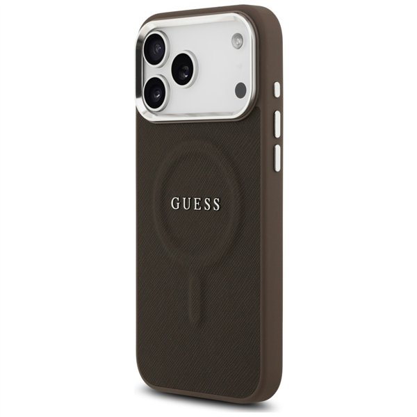 Guess Classic Logo MagSafe case for iPhone 17 Pro Max brown