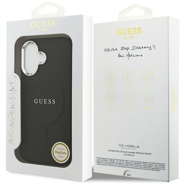 Guess Classic Logo MagSafe case for iPhone 17 black