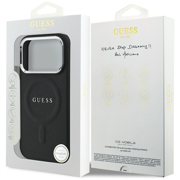 Guess Classic Logo MagSafe case for iPhone 17 Pro black