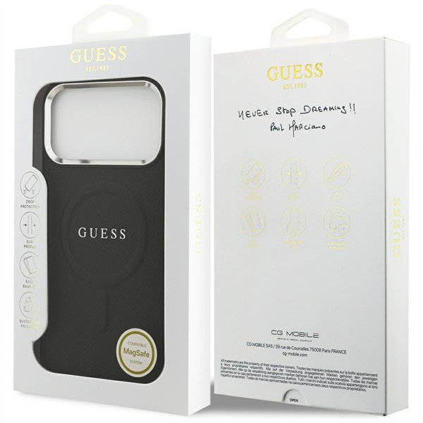 Guess Classic Logo MagSafe case for iPhone 17 Pro Max black