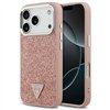 Guess Glitter Triangle Logo MagSafe case for iPhone 17 Pro pink