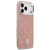 Guess Glitter Triangle Logo MagSafe case for iPhone 17 Pro Max pink