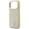 Guess Glitter Triangle Logo MagSafe case for iPhone 17 Pro gold