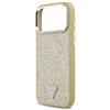 Guess Glitter Triangle Logo MagSafe case for iPhone 17 Pro Max gold