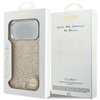 Guess Glitter Triangle Logo MagSafe case for iPhone 17 Pro Max gold