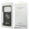 Guess Fixed Glitter Big 4G Metal Frame case for iPhone 17 Pro black