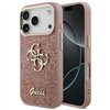 Guess Fixed Glitter Big 4G Metal Frame case for iPhone 17 Pro pink