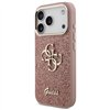 Guess Fixed Glitter Big 4G Metal Frame case for iPhone 17 Pro pink