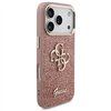 Guess Fixed Glitter Big 4G Metal Frame case for iPhone 17 Pro pink
