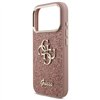 Guess Fixed Glitter Big 4G Metal Frame case for iPhone 17 Pro pink