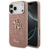 Guess Fixed Glitter Big 4G Metal Frame case for iPhone 17 Pro Max pink