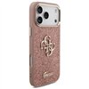 Guess Fixed Glitter Big 4G Metal Frame case for iPhone 17 Pro Max pink