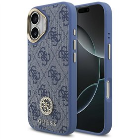Guess 4G Strass Logo MagSafe case for iPhone 17 blue