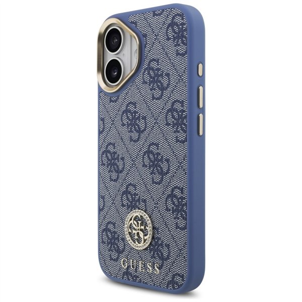Guess 4G Strass Logo MagSafe case for iPhone 17 blue