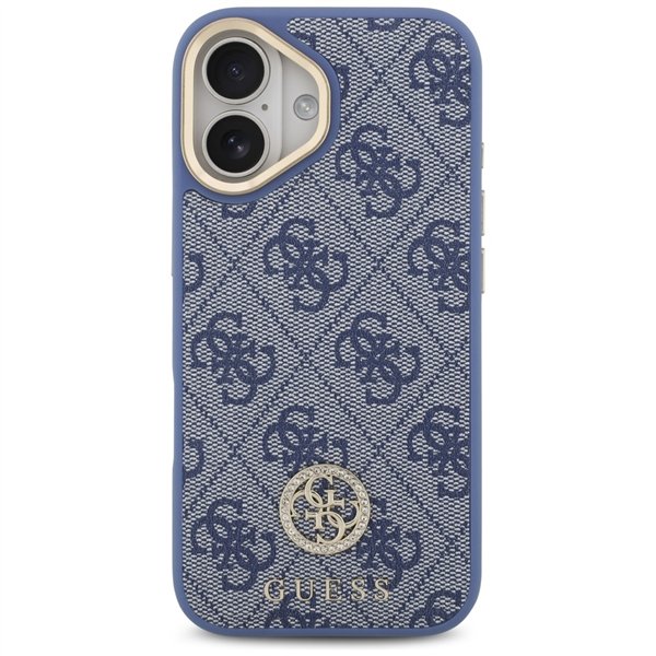 Guess 4G Strass Logo MagSafe case for iPhone 17 blue