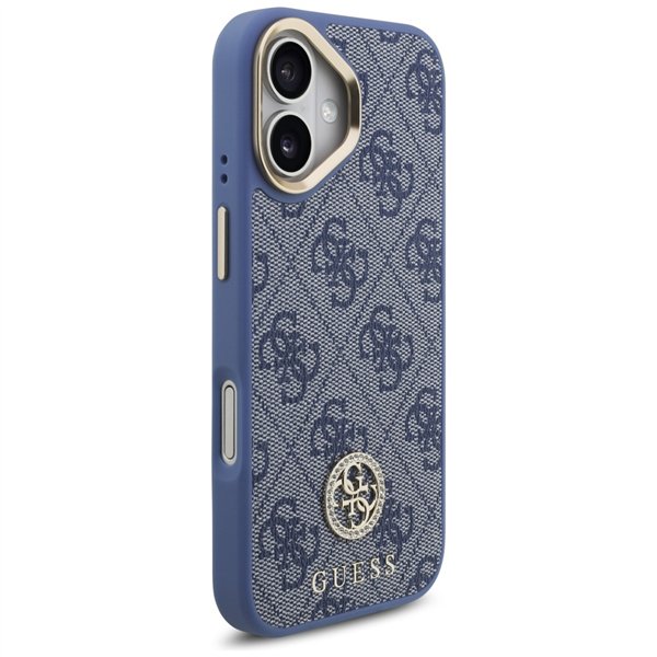 Guess 4G Strass Logo MagSafe case for iPhone 17 blue