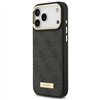 Guess 4G Logo Plate MagSafe case for iPhone 17 Pro Max black