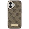 Guess 4G Logo Plate MagSafe case for iPhone 17 brown