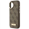 Guess 4G Logo Plate MagSafe case for iPhone 17 brown