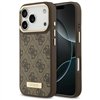 Guess 4G Logo Plate MagSafe case for iPhone 17 Pro brown