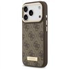 Guess 4G Logo Plate MagSafe case for iPhone 17 Pro brown