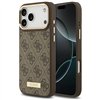 Guess 4G Logo Plate MagSafe case for iPhone 17 Pro Max brown