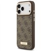 Guess 4G Logo Plate MagSafe case for iPhone 17 Pro Max brown