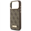 Guess 4G Logo Plate MagSafe case for iPhone 17 Pro Max brown