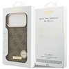 Guess 4G Logo Plate MagSafe case for iPhone 17 Pro Max brown