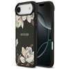 Guess Grained Flowers Classic Logo MagSafe case for iPhone Air black