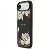 Guess Grained Flowers Classic Logo MagSafe case for iPhone Air black