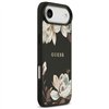 Guess Grained Flowers Classic Logo MagSafe case for iPhone Air black