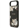 Guess Grained Flowers Classic Logo MagSafe case for iPhone Air black