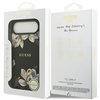 Guess Grained Flowers Classic Logo MagSafe case for iPhone Air black