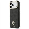 Guess 4G Srtass Logo & Big Strap Metal Buttons MagSafe case for iPhone 17 Pro Max black