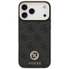 Guess 4G Srtass Logo & Big Strap Metal Buttons MagSafe case for iPhone 17 Pro Max black