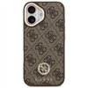 Guess 4G Strass Logo & Big Strap Metal Buttons MagSafe case for iPhone 17 brown