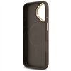 Guess 4G Strass Logo & Big Strap Metal Buttons MagSafe case for iPhone 17 brown